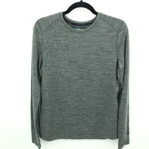 Men's Terramar Woolskins 2.0 Base Layer Top  Crew Neck Long Sleeve L Gray